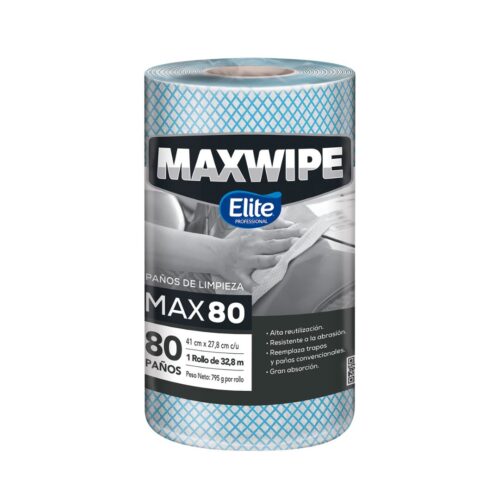 MAXWIPE PAÑO 80 BOBINA AZUL