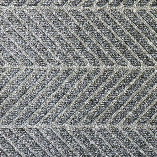 FELPUDO POLYESTER MAT PATRON RUEDA 60x90cm GRIS 25 001 IC04 123116 X