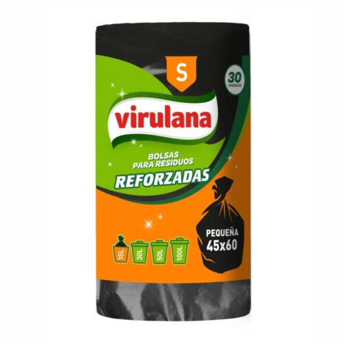 VIRULANA BOLSA CIERRE FACIL S 15L 20u