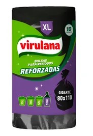 VIRULANA BOLSA CIERRE FACIL XL 100L 10u