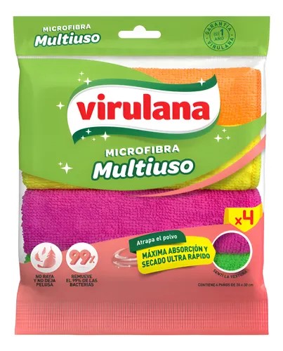 VIRULANA MICROFIBRAS x4un.