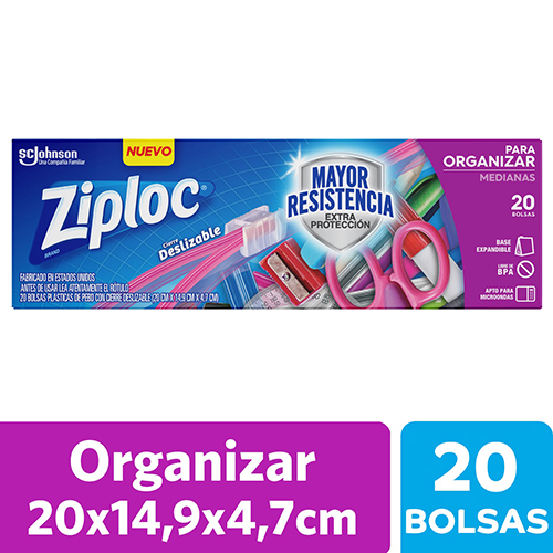 ZIPLOC ORGANIZAR MEDIANAS x20u.319474
