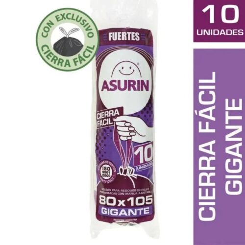 ASURIN GIGANTE CIERRA FACIL 80x105x10u