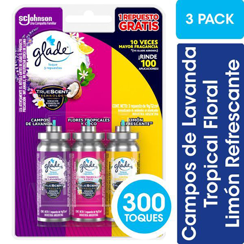 GLADE TOQUE REPUESTO 2+1 GRATIS