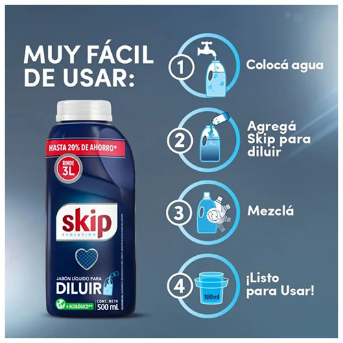 SKIP LIQUIDO PARA DILUIR COLOR x500ml