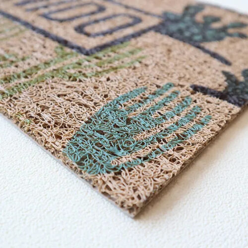 FELPUDO PVC PLAIN MAT 60x90cm AZUL