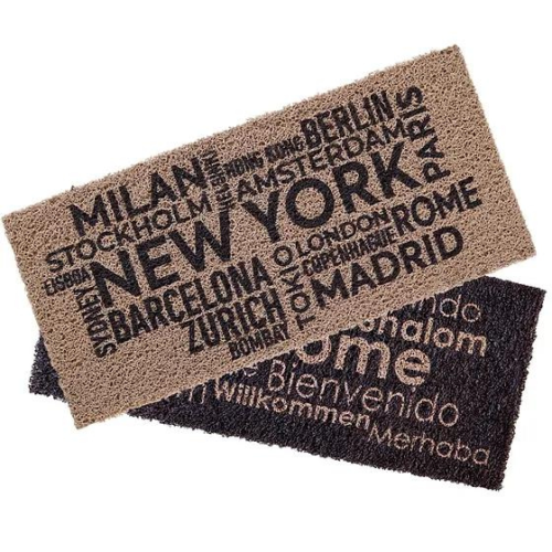FELPUDO PVC PLAIN MAT 60x90cm NEGRO