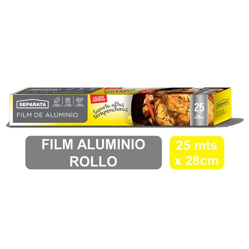 SEPARATA ALUMINIO ESTUCHE 28cmx25mtr