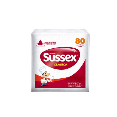 SUSSEX SERVILLETA BCA.x80u. 30x30